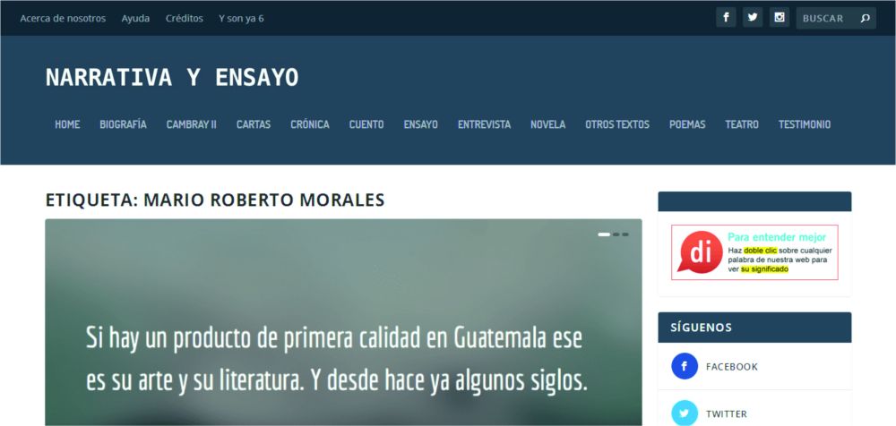 NARRATIVA Y ENSAYO GUATEMALTECO
