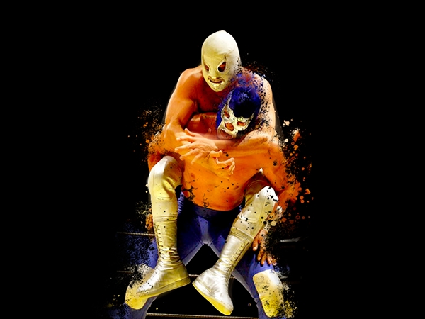 Hijo del Santo vs Blue Demon Jr_Arte Digital_José Luis Gutiérrez Gascón